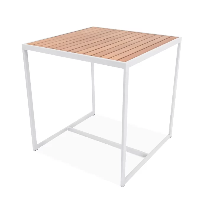Table Carrée En Bois Massif De Tilleul – Style Vintage Rustique 70 X 78 Cm