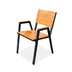 Fauteuil FINLANDAIS en bois et métal