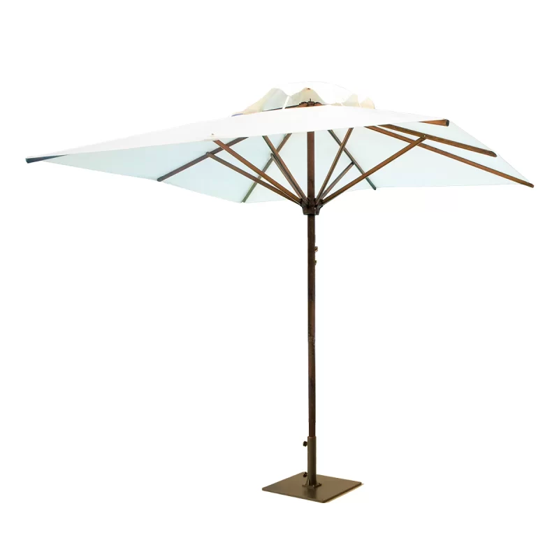 Parasol carré classique en bois 3x3m - Greencorner Groupe