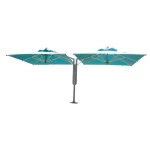 Parasol excentré double en aluminium - Greencorner Groupe